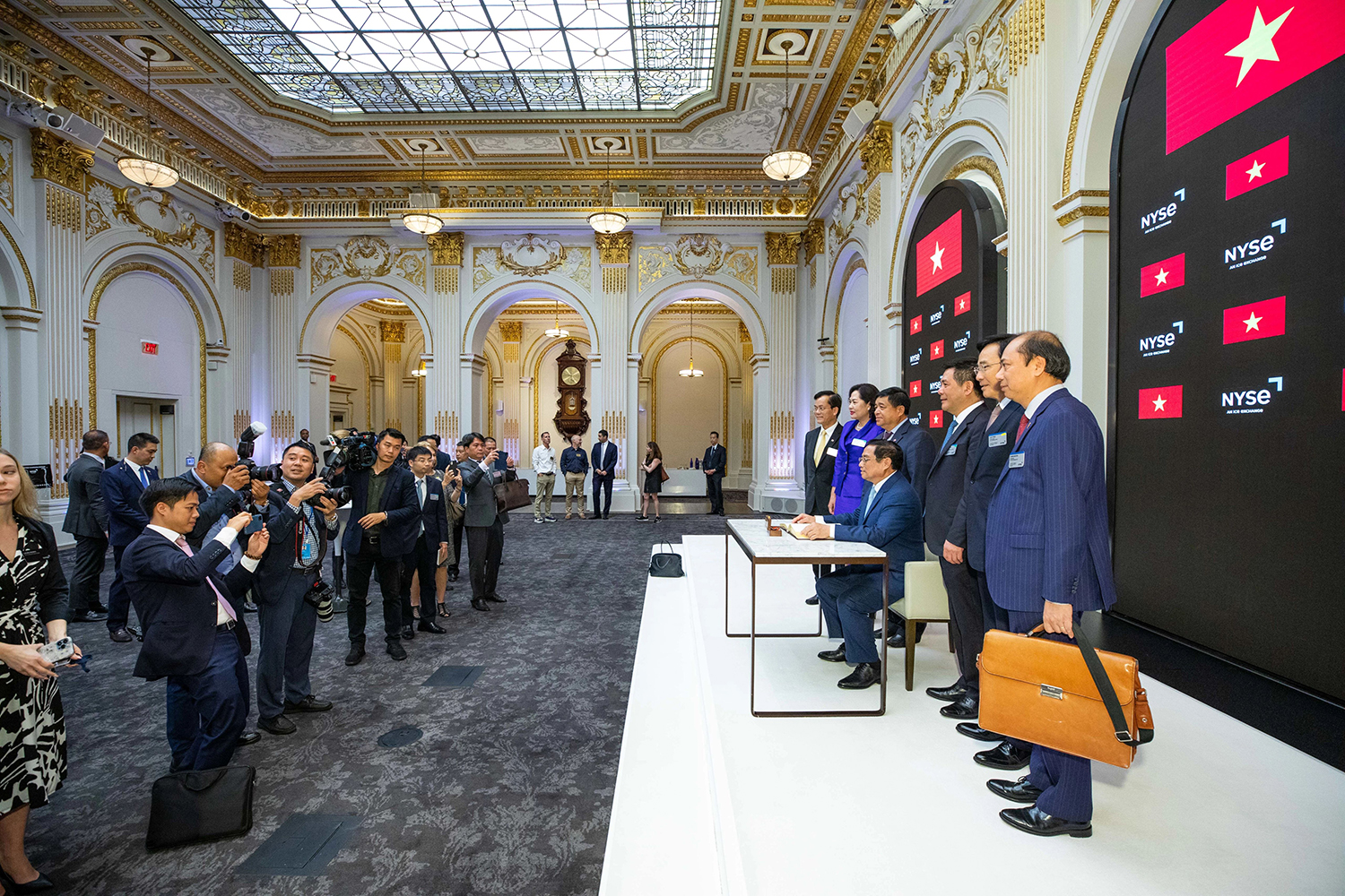 people at an event at the nyse