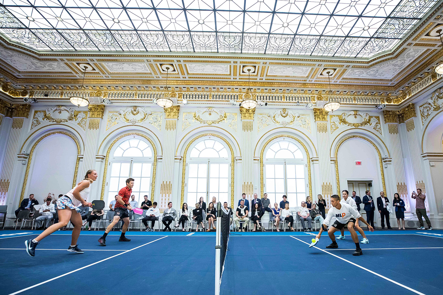 people playing pickleball at the nyse